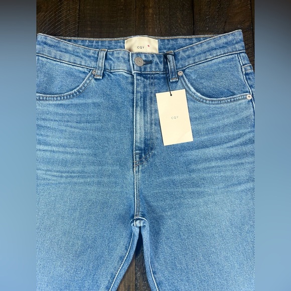 NWT CQY Denim Wes Cropped Jeans, Dream Wash, 100% Cotton Size 27 - Picture 2 of 11